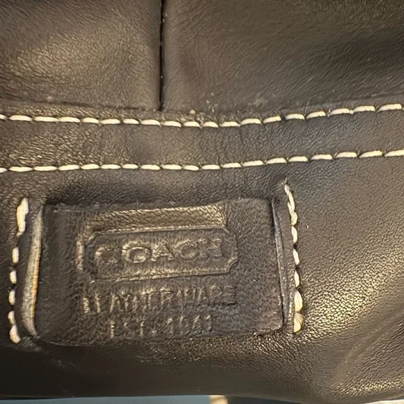Vintage Coach Hamptons SOFT Genuine Leather Satchel Tote – Black Y2K Like New - Picture 12 of 14